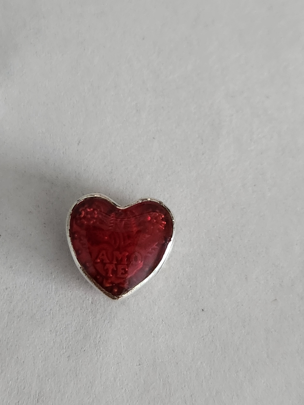 Red Heart Resin Charm Pendant - Women Jewelry